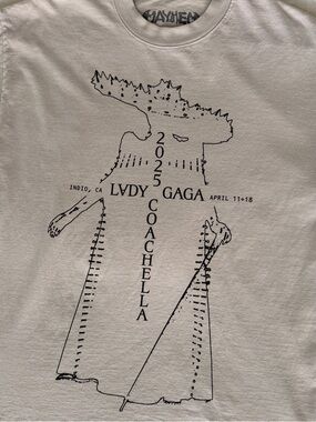 Lady Gaga Coachella 2025 Graphic Tee - Off White